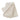 Folded off-white woven throw blanket with a soft, textured surface. The fabric has a slightly nubby weave and delicate frayed edges, adding a relaxed and cozy feel. The blanket is casually draped, showcasing its lightweight and versatile design.