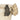 The backside of the Brown Hanging Rabbit and Cream Cat hanging off the side of a cream coloured pot.