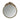 17 inch round mirror with flower design at top. .