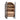 The natural mango wood interior showcased with the glass doors open on the Black Mango Wood Cabinet.