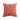 18" square Cotton Velvet Embroidered Cushion in coral with palm trees.