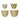 Stoneware Measuring Cups with Flowers, Set of 4