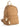 The Ezra backpack by Shiraleah in Tan with gold hardware, beige and cream details on straps and pulls.