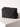 The Ezra Quilted Nylon Boxy Cosmetic Pouch in Black with gold hardware and a lack and white pull tab.