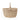 Hand Woven Basket with Handle measures 10 inches high and 16 inches wide.