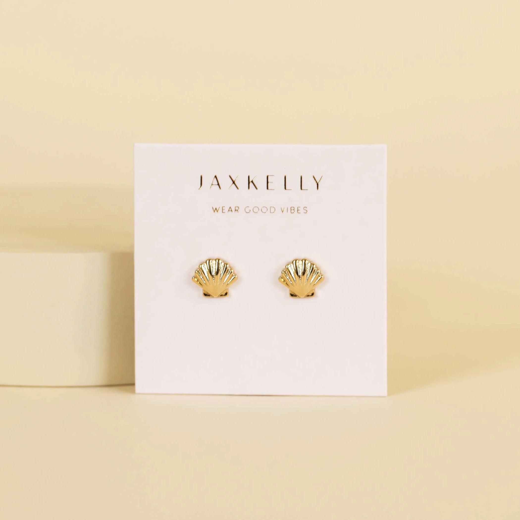 JaxKelly gold plated seashell earrings. 