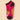 Thrill of the Tiger Trainer Socks, pink in colour with deep purple toe and heel. An orange striped tiger with his mouth open stretch across the top of foot.