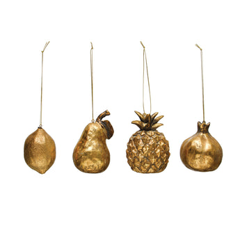 Gold Fruit Ornament