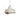 Stoneware pendant lamp with curved edges measures 7 inches high and 9 inches wide.