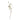 Artificial trailing catkin stem with delicate green leaves and wispy branches, isolated on a white background.