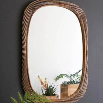 Carved Wooden Framed Mirror