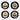 Set of four round framed wall art pieces featuring vintage-style moth and butterfly illustrations. Each design is encased in a distressed black circular frame with a cream-colored background, giving it an antique, naturalist aesthetic.
