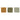 Set of three square cotton crocheted pot holders in mustard yellow, deep olive, and soft sage green. Each features a thick knit texture with a small loop on one corner for hanging.