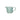 Aqua colored stoneware creamer with handle.