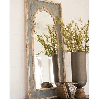 Moroccan Inspired Painted Wooden Mirror