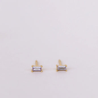 Baguette Earring - Lilac