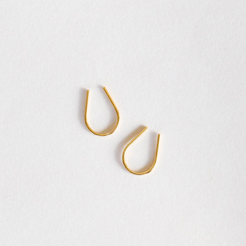 Simple horseshoe earring that threads through the hole on your ear.