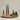 Decorative Mango Wood and Aluminum Tray Taper Holder holding beautifully textured tree shaped taper candles.
