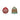 Measurements of the set of hand-painted stoneware salt and pepper shakers.