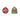 A festive set of hand-painted stoneware salt and pepper shakers in green and red colors.