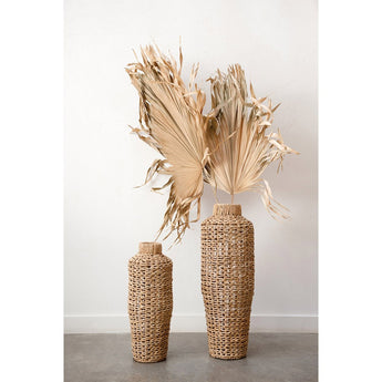 Hand Woven Hyacinth Floor Vase