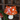 A close up of the orange ceramic toadstool wall planter mounted against a vintage printers tray.