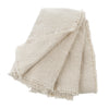 Fringed Boucle Bed Blanket - Off White