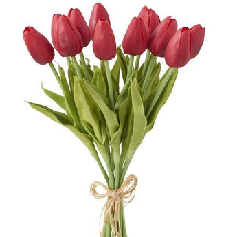 13.5" Real Touch Mini Tulip Bundle - Red