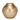 Gold metallic vase with textured surface on a white background