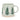Mug with green tree patterns on a light green background