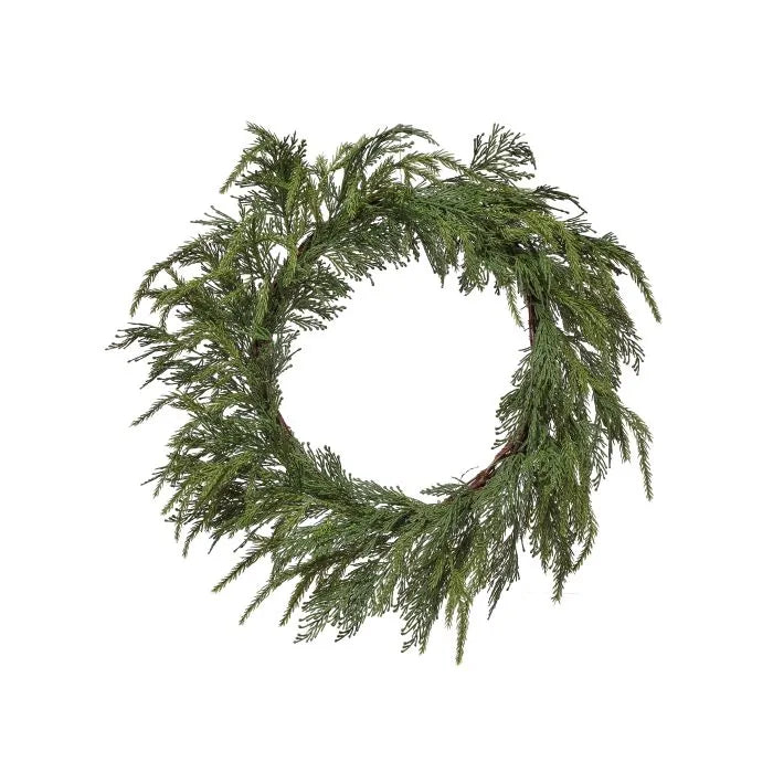 30" UV Natural Touch Cedar & Pine Wreath