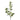 Artificial flower branch with green leaves and white flowers on a white background