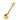 Gold spoon with a starfish handle on a white background