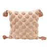 18" Cotton Pillow with Tufted Dots & Tassels, Down Fill