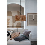 18" Cotton Pillow with Tufted Dots & Tassels, Down Fill