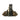 Bronze dog head bookends holding books on a white background