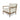 Wooden armchair with beige cushion on a white background