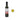 Bottle of blood orange olive oil with a close-up of the oil on a white background