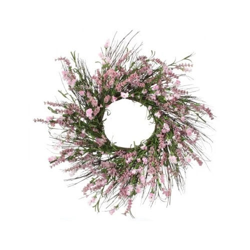 Clover berry artificial wreath in the color pink.