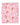 Pink blanket with Santa Claus and candy cane pattern on a white background