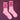 Pink socks with 'CAT LADY' text on a purple background