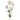 Artificial white daisy flowers with green stems on a white background
