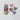Colorful knitted heart-shaped coasters on a textured surface