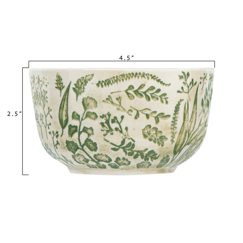 Hand Stamped Bowl with Embossed Pattern