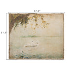 Wood Framed Wall Decor with Swans
