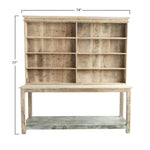Reclaimed Wood and Metal Hutch and Shelves