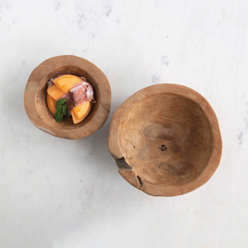 Teakwood Bowls, Set of 2