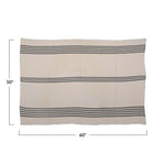 Double Cloth Stitched Throw with Frayed Edges