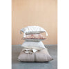 Oversized cushions stacked high.