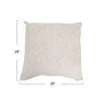 28 inch square oversized off-white throw cushion.